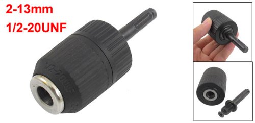 2–13 mm Kapazität 1/2–20 UNF Halterung SDS Plus Schaft Schnellspannbohrfutter schwarz - 2