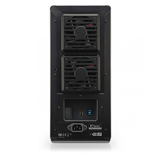 FANTEC QB-X8US3R Externes 8-fach RAID Festplattengehäuse (für den Einbau von 8x 8,89 cm (3,5 Zoll) SATA I/II/III Festplatten, USB 3.0 SUPERSPEED und eSATA Anschluss, RAID Funktion (0/5/10/50/BIG Modus), 2x 80 mm Lüfter temperaturgeregelt) schwarz - 6