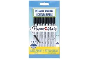 PAPER MATE Papermate Paper:Mate Stylo à Bille 045, Sachet de 8, Noir