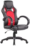 Eliza Tinsley PU Racing Style Gaming Chair - Black/Red (Home)