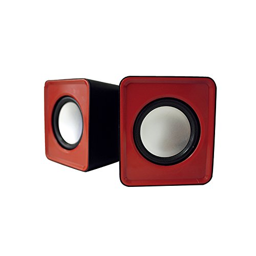 Approx APPSPX1R - Altavoces con USB (5W), Color Rojo