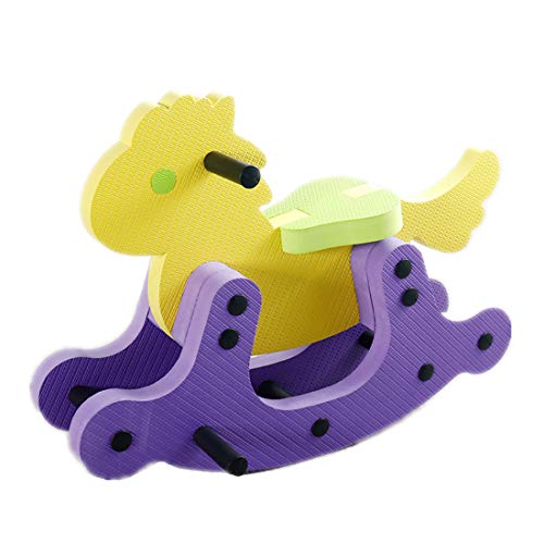 Preisvergleich Produktbild qwdf Innenschaukelpferd des neuen Babys Niedliches kleines hölzernes Pferd der Karikatur Schaumstoff umweltfreundliches Kinderschaukelpferd