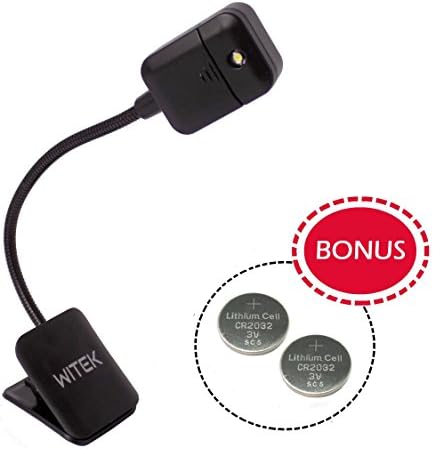 LED Reading Light for Book/eReader/Kindle – Batteries Included – 2 bightness Levels – 1 free gift – Flexible Book Light For Reading In Bed – Ideal Gift for Musician, Children, Travel...