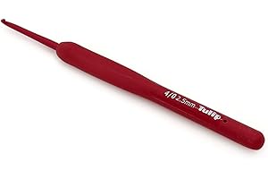 Frida's Wollhaus Tulip Etimo Red Häkelnadel mit Komfortgriff glatte Hakenspitze griffig 15 Größen (2,5 mm)