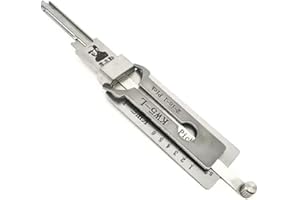 RLOKK Herramienta profesional de cerrajería para puerta de casa LiShi 2 en 1, herramienta de selección y decodificador de cerraduras, selección de cerraduras y lector de llaves, selector (KW5-L)