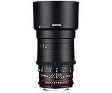 Montura para Sony E Samyang F1312206101 - Objetivo para vídeo VDSLR para Sony E (Distancia Focal Fija 135mm, Apertura T2.2-22 ED UMC, diámetro Filtro: 77mm), Negro