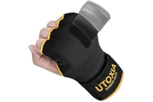 UTOXIA Boxing Hand Wraps Inner Gel Gloves for Men & Women | Quick Wrap Hand Wrist Strap | Padded Knuckle Protection for MMA, Muay Thai & Punching Training