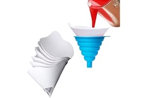 QUUPY Lot de 100 filtres jetables en papier entonnoir en silicone filtres en résine nylon maille fine pour automobile pistolets pulvérisateurs arts travaux manuels