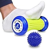 Beenax Foot Massage Roller and Hard Spiky Ball Set - Perfect For Plantar Fasciitis Recovery, Wrists and Forearms Exercise, Arm Pain, Trigger Point - Designed To Relieve Stress and Relax Tight Muscles