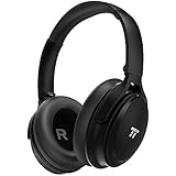 TaoTronics Noise Cancelling Kopfhörer Bluetooth Kopfhörer Over Ear mit aktiver Rauschunterdrückung 25 Stunden Laufzeit, eingebautes Mikro CVC 6.0, duale 40 mm Tieftontöner, Faltbare Ohrhörer