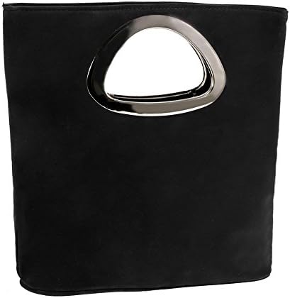 Clorislove Ladies Fashion Suede Leather Small Clutch &amp; Evening Bag Tote Bag (Black)