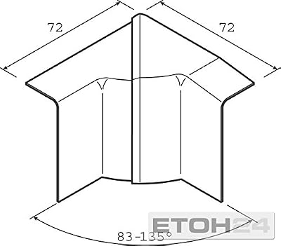 Hager tehalit. SL - Angulo intérieur SL20055 chêne