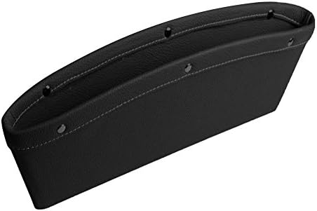 dingdangbell PU Leather Car Auto Seat Gap Slit Pocket Organizer Storage Key Phone Candy Holder Catcher Organizer (Black)