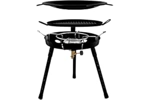 ‎GAS BULLET Gasgrill mit Wok für Schraubkartuschen Gas,Grillmaster Gas Bullet (Gaskocher + 3 Kartuschen)