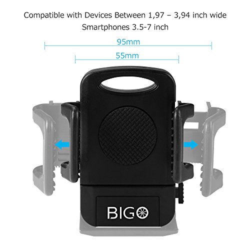 BIGO Fahrrad Handyhalterung fÃ¼r Smartphones, Anti-Shake und Universal Fahrradhalter fÃ¼r iPhone 7 6S/6S Plus 6/6Plus 5S/4S Galaxy S5/S4/S3, auch kompatibel mit MotorrÃ¤dern und Scootern