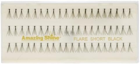 Amazing ShineIndividual False Eyelashes - Flare Short Black