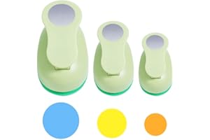 ZAKABOX 3-Pack Circle Punch Set with Different Sizes - Paper Punches,Circle Hole Punch for Card Making, Arts, Scrapbooking, and DIY Projects - Versatile Craft Punch Tool(25mm 15mm 10mm)