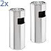 Produktbild Aschenbecher 30 Liter Standaschenbecher Müllleimer Ascher Farbwahl Set-Option (2x Edelstahl)