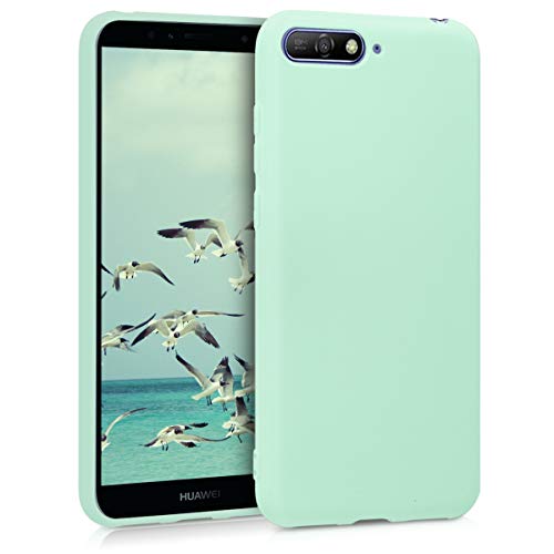 kwmobile Funda para Huawei Y6 (2018) - Carcasa para móvil en [TPU Silicona] - Protector [Trasero] en [Menta Mate]