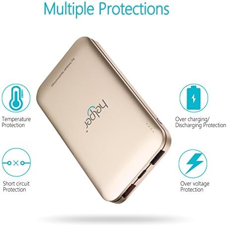 USB C PD Power Bank,Helper 10000mah 18W Power Delivery Portable Charger, External Battery with High-Speed Charging Technology, Phone Charger Power Pack for iPhone 8/8 Plus/X, Samsung etc. (Golden)