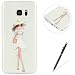 Produktbild Samsung Galaxy S7 Edge Hülle,Feeltech [Crystal Clear] Flexible Silikon Schutzhülle Ultra-Slim Gel TPU Bumper Cover [Kratzfeste,Scratch-Resistant] mit Premium Karikatur-Entwurfs-Muster, Durchsichtige Rückschale Weiche Silikon Ultradünne Kristallklare Handyhülle für Samsung Galaxy S7 Edge - Schöne Mädchen