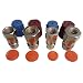 Produktbild 4pcs 3/8 7/16 Low Hochdruckseite Port Adapter Retrofit Ersatz für R12 Klimaanlagen-Zubehör Kakiyi