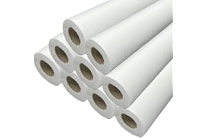 Dstock60 - Draps d'examen blanc pure ouate - Carton de 9 rouleaux - 50 x 38 150 FTS - 2 x 18 grammes - Fabrication Française - Hygiène - Médical - Soins -