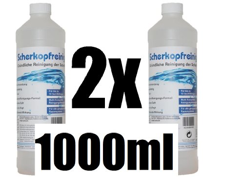 SAVING PACK Shavercleaner Refill Fluid for cleaning cartridges | 2x 1000ml