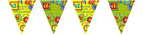 Set Einschulung 7 tlg. Girlande Wimpelkette Folienballon etc. Schulanfang - 7