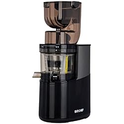Extracteur de Jus BioChef Atlas Whole Slow Juicer PRO - Puissance maximale 400W / 40 tr/min, Grande Ouverture, Moteur très puissant (Noir)