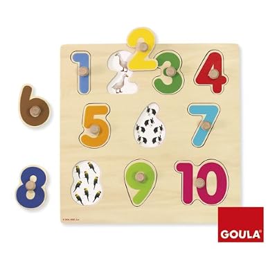 Goula - 53074 - Jouet en Bois - Eveil - Puzzle - Numéros