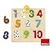Produktbild Jumbo Spiele Goula D53074 - Holzpuzzle Zahlen, 10-teilig