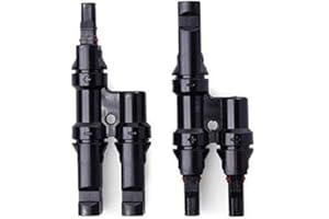 Nuzamas New 1 Paio di Pannello Solare T/Y Branch connettori Cavo Splitter accoppiatore Mmf e Ffm Wire Ramo