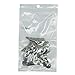 Haobase 24PCS 50mm Silver Finish Tear Drop Plain Round Head Metal Snap Clip