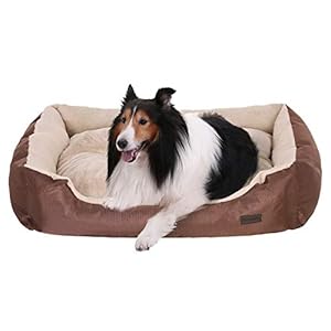 FEANDREA Cama para Perro, Sofá para Perro, 70 x 55 x 21 cm, Marrón PGW03Z