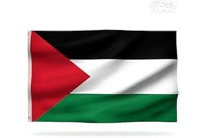 GET YOUR FLAG Bandera Palestina Premium 150x90cm - Bandera Palestina duradera y de calidad con 2 ojales de metal ¡ Siéntete orgulloso de tus colores !