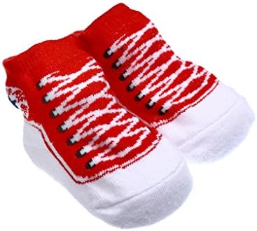 QHGstore Anti Slip Cotton Socks Shoes Slippers Socks for 0 6 Month Newborn Baby Boy Girls Bright red