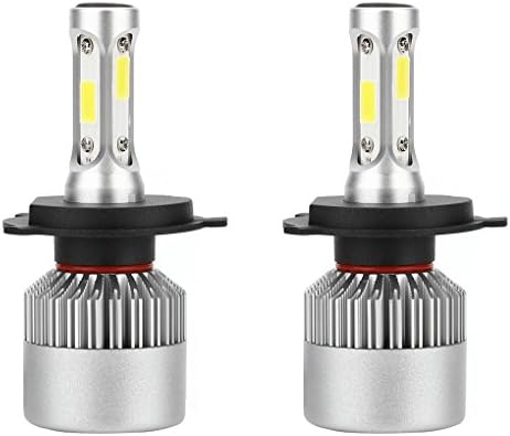 Aotejia 2pcs Car Headlight Bulbs Super Bright HID Xenon H4/HB2/9003 70W 7000LM COB Chip LED Auto Bulb Headlamp 100w/bulb White