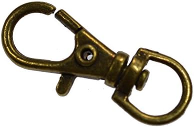 BeadDelighted 5 Bronze Lobster Swivel Clasps Bag Charm 33mm Jewellery Making Findings