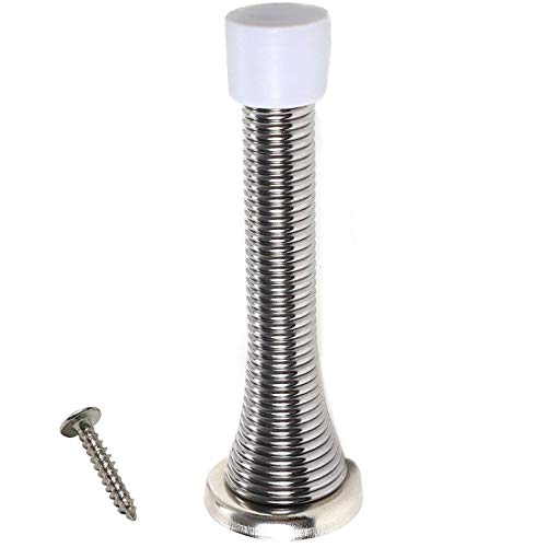 CUH Spring Door Stop Stops Stopper Doorstop Inc Fixings Screws