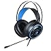 Produktbild Aolvo Gaming Headset Stereo Kopfhörer mit 3,5 mm Klinke und USB, mit Mikrofon, LED-Leuchten, Bass Surround Sound, Kopfhörer Mikrofon in-Ear, Kabel Super Comfort Noise Cancelling Kopfhörer blau