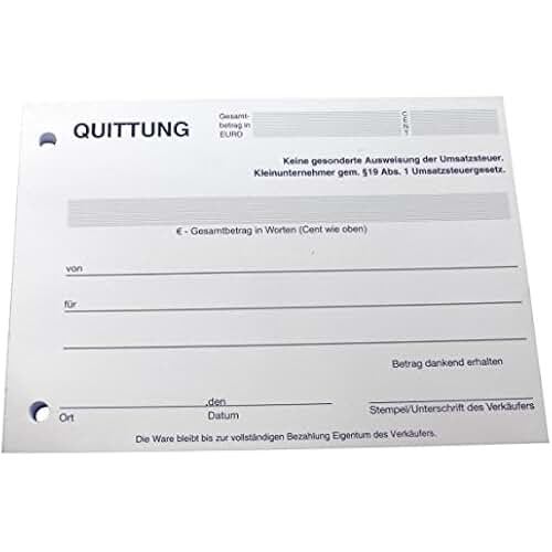 Suchergebnis auf Amazon.de für Quittung ohne mwst