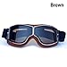 Produktbild HCMAX Vintage Brille Sport Sonnenbrillen Helm Steampunk Brillen Motocross im Freien Rennfahrer-Motorrad Flieger Pilot Stil Cruiser Scooter Brille Retro für Kinder Männer und Frauen
