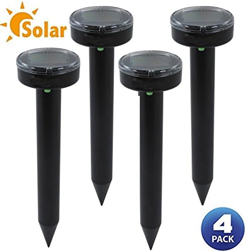XIAXIA 4pack Mole Repellent Solar Gopher Repellent Vole Repellent Rodent Repellent Ultrasonic Mice Repellent Ultrasonic Pest Repeller Rat Repellent Pest Control Products