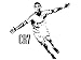 Produktbild CR7 CRISTIANO RONALDO Real Madrid WALL ART STICKER – Aufkleber Fußball Vinyl Poster Print, blau, M