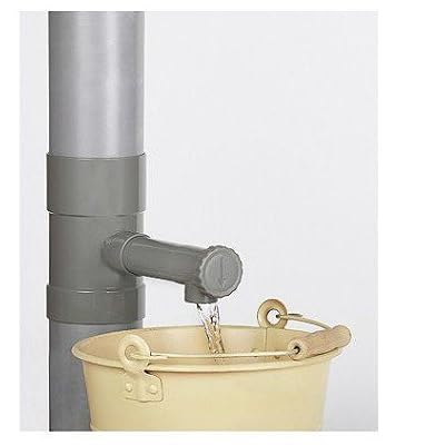 TopBoutic Récupérateur eau de pluie 100 mm - Gris