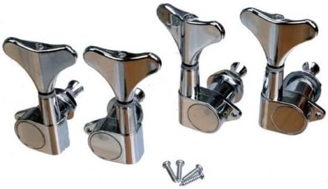 2R2L Sealed Bass Tuning Pegs Keys Machine Head Tuners for Gotoh Style Bass, Chrome