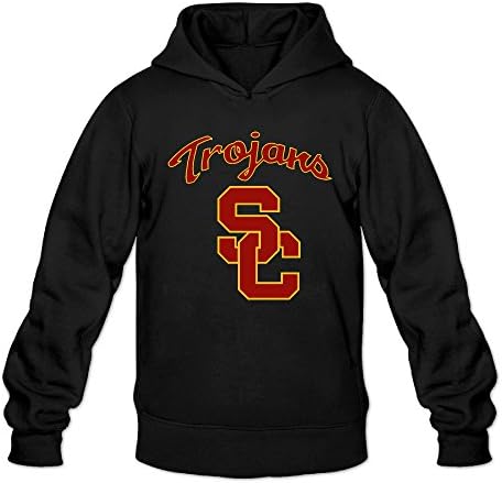 Rebecca Custom Usc Trojan Football Men's Long Sleeve Hoodies Black - Black -