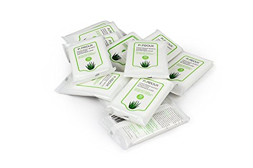 pürdoux 100% algodón máscara CPAP toallitas con Aloe Vera (caja de total 120 toallitas húmedas en 12 resellable sobres, 10 toallitas por bolsita)