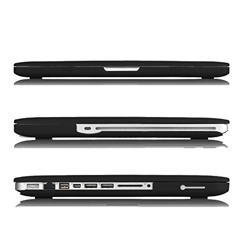 Fintie MacBook Pro 15 Retina Hülle (NO CD-ROM Drive) – Ultra Slim Hochwertige Matt Gummierte Hartschale Tasche Schutzhülle Snap Case für Apple MacBook Pro 15.4″ with Retina Display (Model A1398), Schwarz - 4